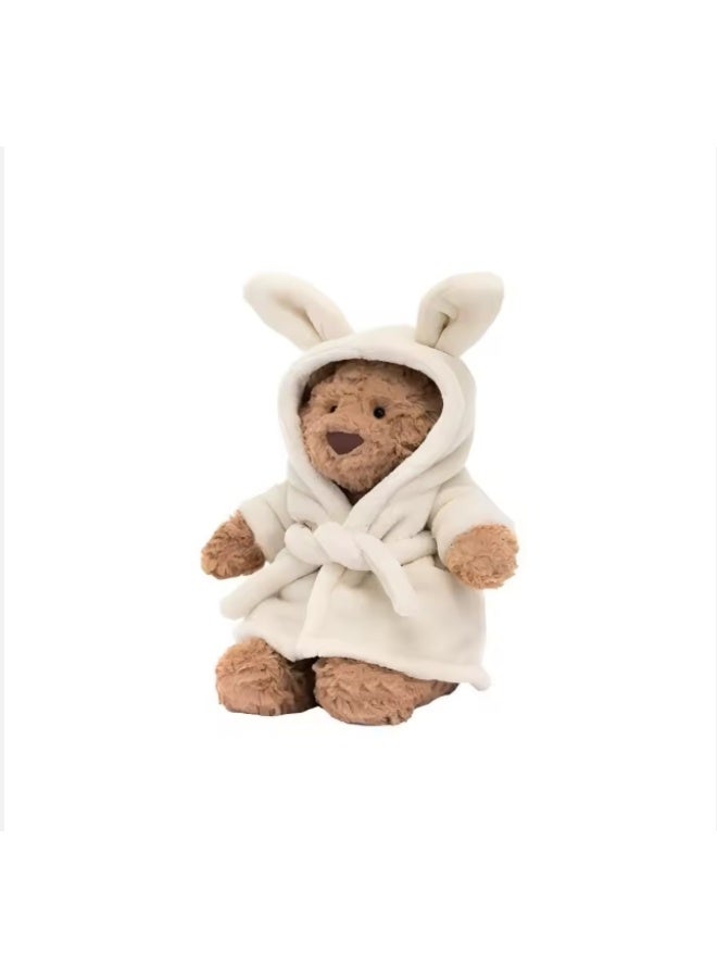 AFRIDIAN Plush Teddy Bear with Removable Bathrobe | Soft Stuffed Animal Toy with Hooded Robe | Cute Collectible Plush Gift for Kids & Adults - Image 3